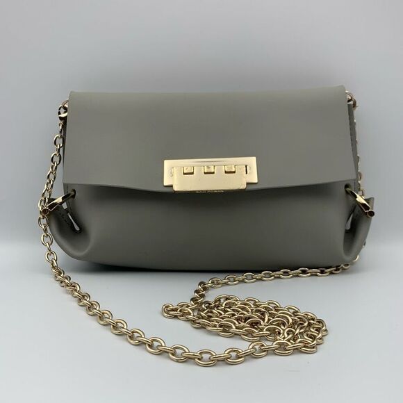 Zac Posen Handbags - ZAC ZAC Posen Eartha Folded Gusset Chain Crossbody Bag in Gray